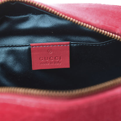 Gucci Velvet Matelasse Small GG Marmont Chain Shoulder Bag Light Raspberry Rose 6 of 10