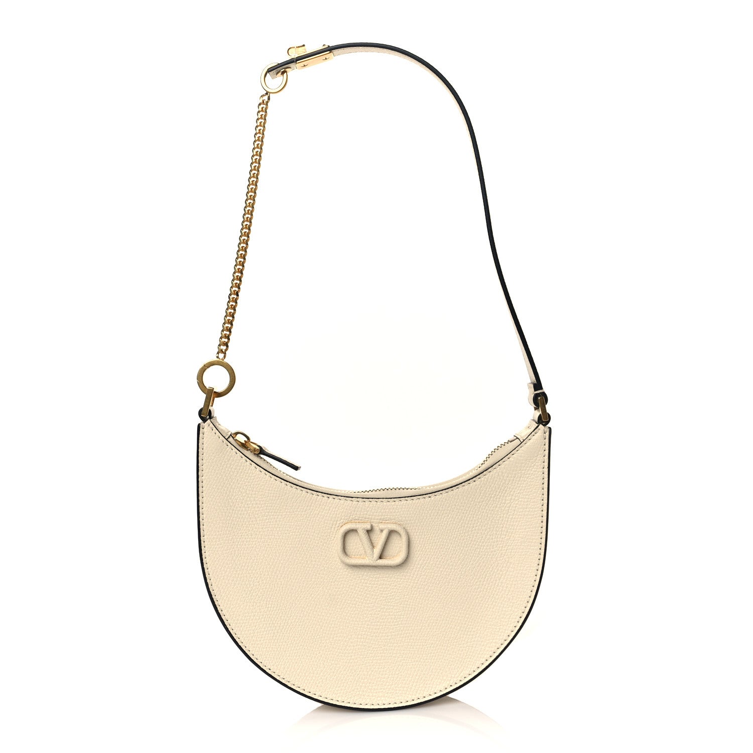 Valentino Garavani Calfskin Mini Vlogo Hobo Bag White 1 of 9