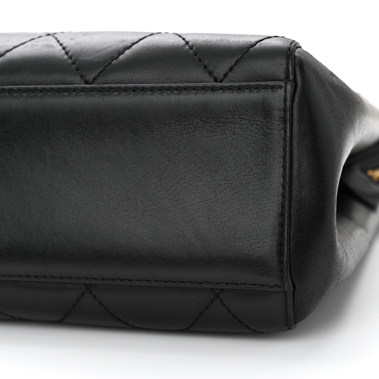 Lambskin Bekko Chain Large Shoulder Bag Black