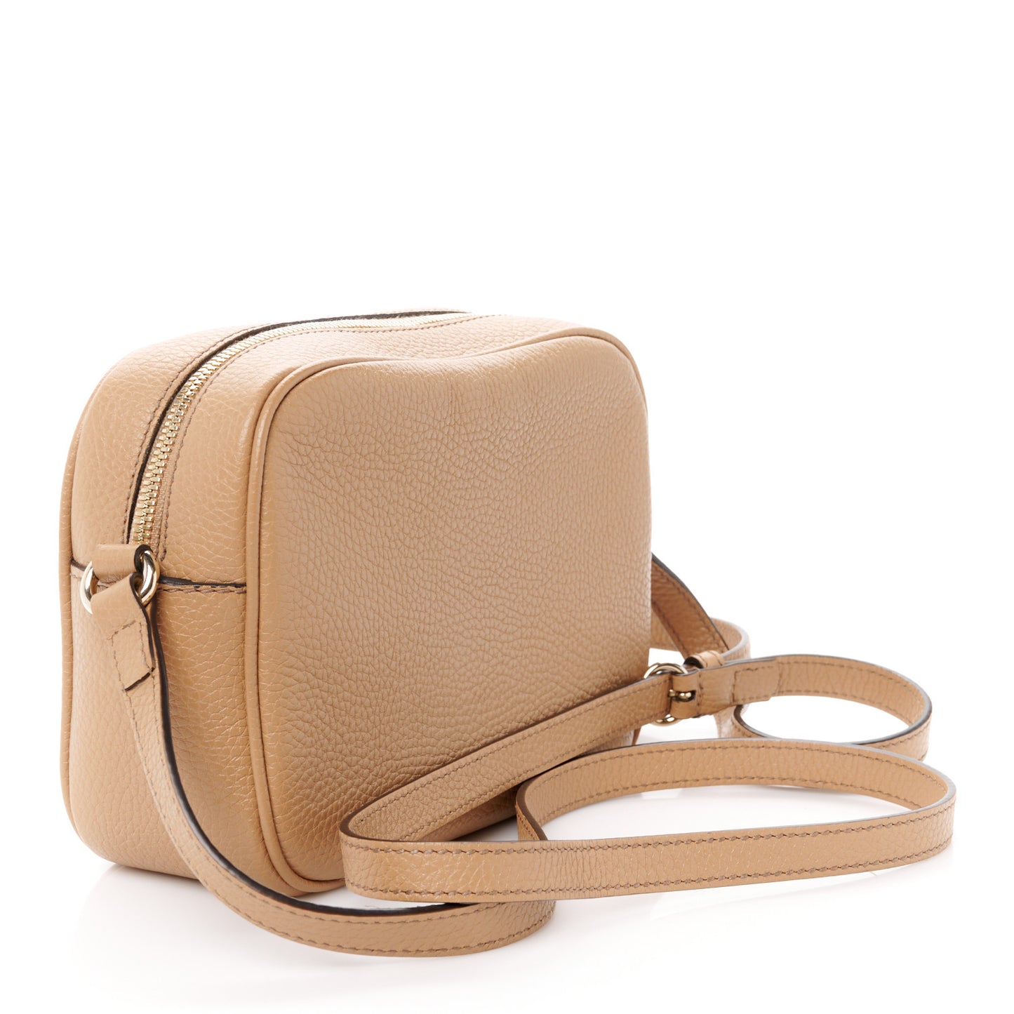 Pebbled Calfskin Small Soho Disco Bag Camelia