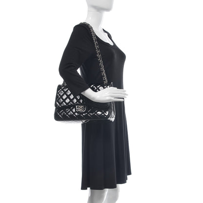 Chanel Patent Quilted Jumbo Double Flap Black 2 of 15