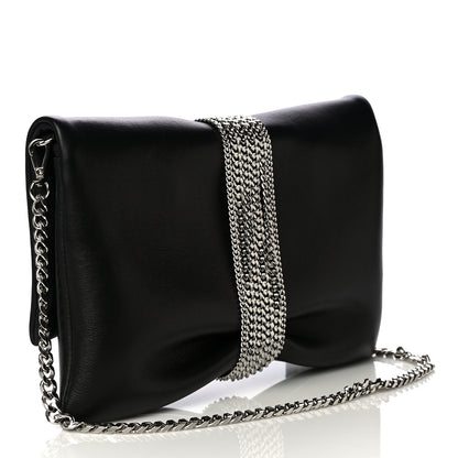 Jimmy Choo Lambskin Daisy Foldover Clutch Black 2 of 9