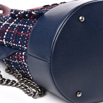 Chanel Tweed Crest Trip Backpack Navy Burgundy 8 of 11