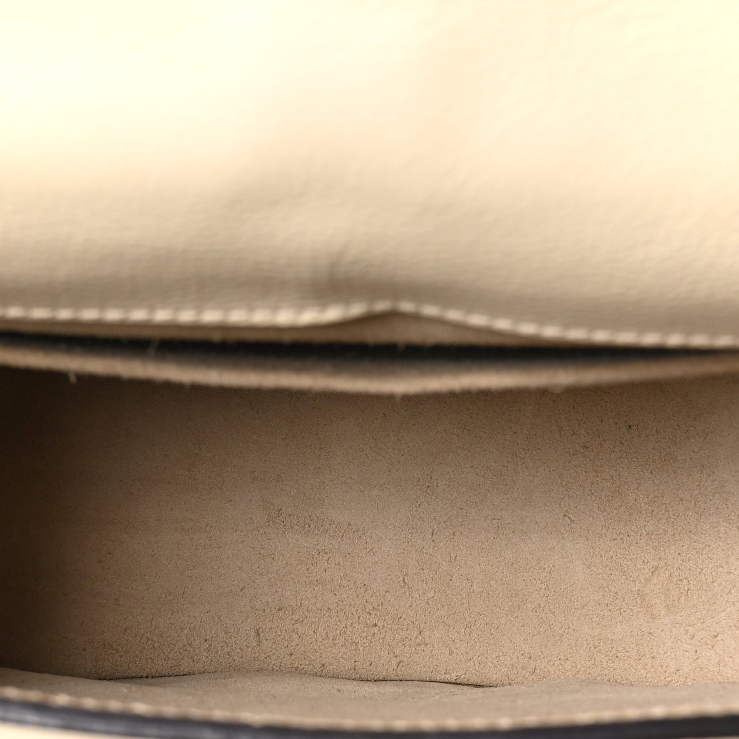 Calfskin Suede Medium Nile Bracelet Bag Off White