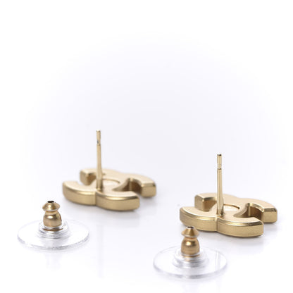 Chanel Crystal CC Earrings Gold 3 of 4