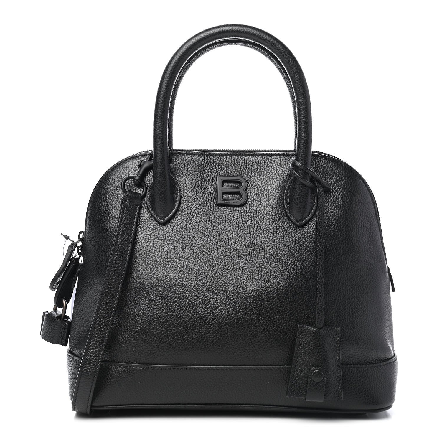 Balenciaga Supple Calfskin Rivet Small Ville Top Handle Bag Black 1 of 8