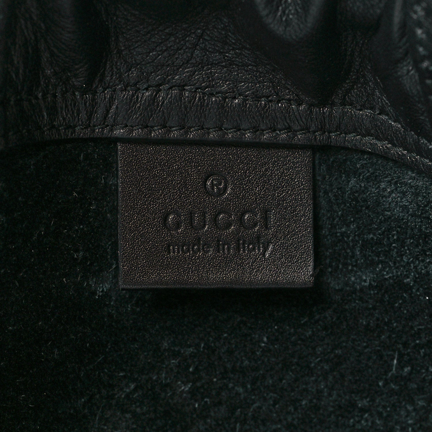 Gucci Calfskin Coco Capitan Logo Drawstring Backpack Black 6 of 10