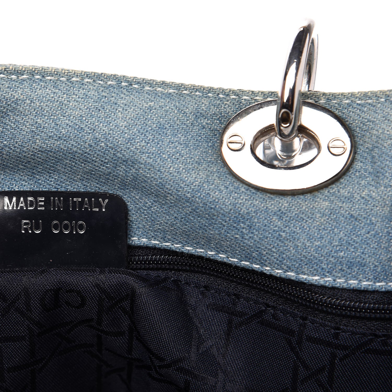 Christian Dior Denim Cannage Large Lady Dior Light Blue 9 of 12