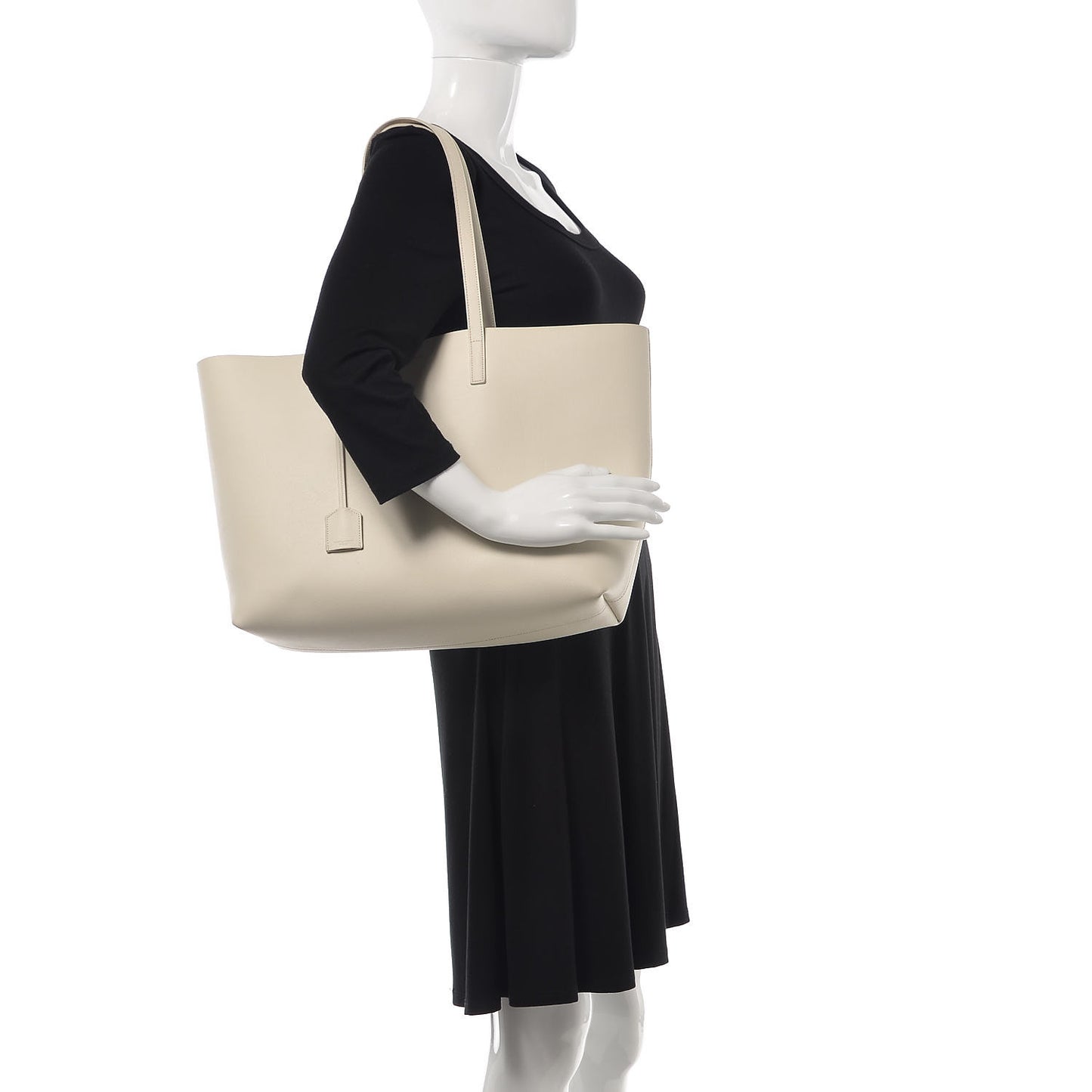 Calfskin Large Shopping Tote Porcellana