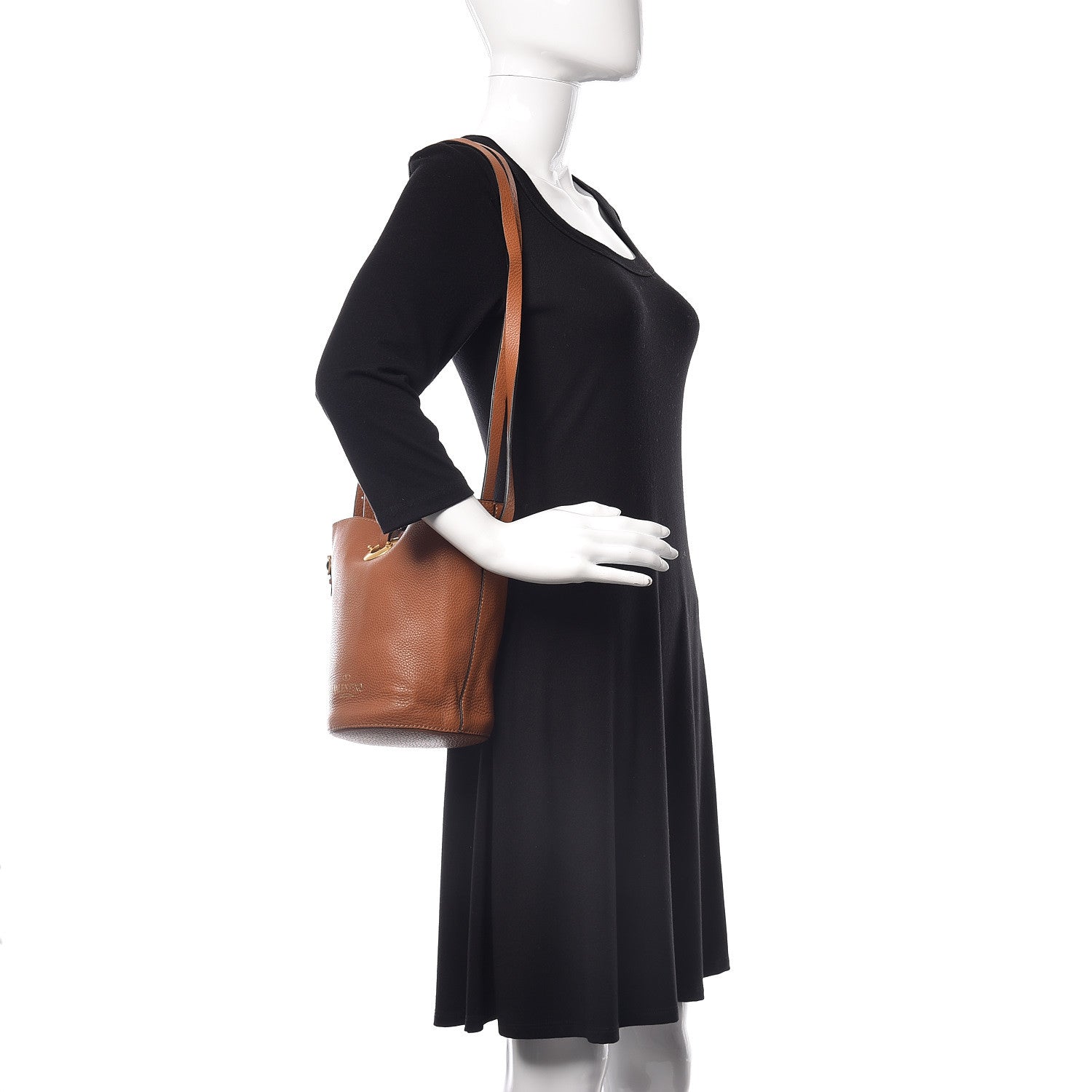 Valentino Garavani Vitello Eye On You Bucket Bag Brown 2 of 8