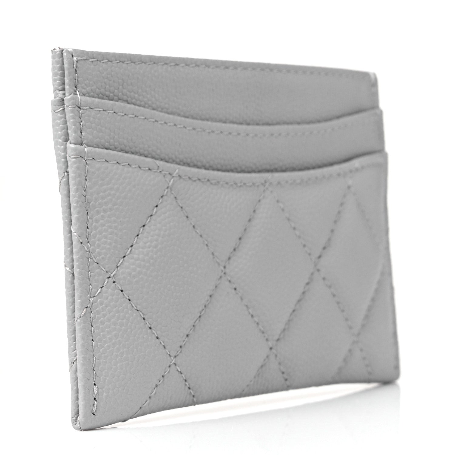 Chanel Caviar Quilted Card Holder Grey 3 of 11