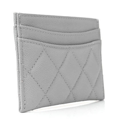Chanel Caviar Quilted Card Holder Grey 3 of 11