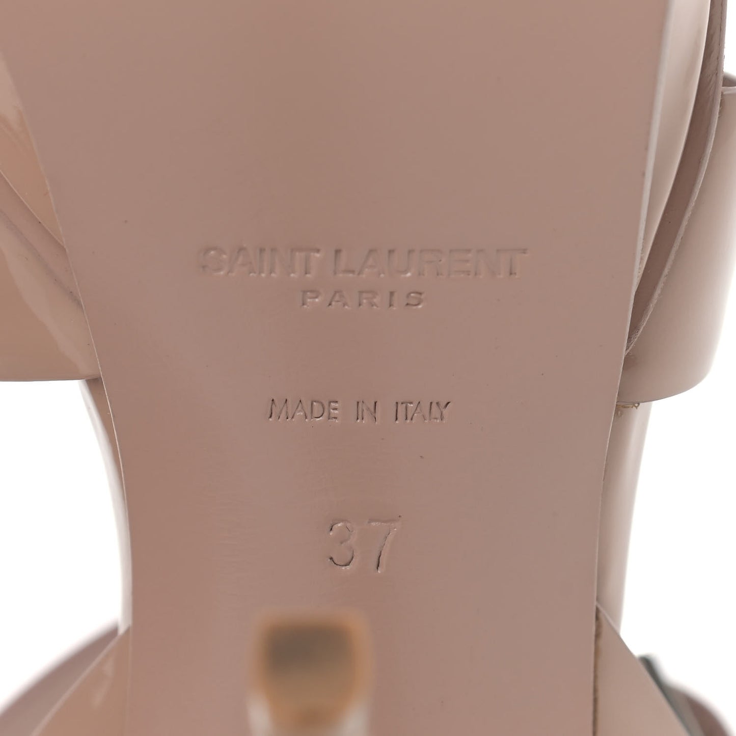 Patent Tribute 105 Platform Sandals 37 Nude Powder