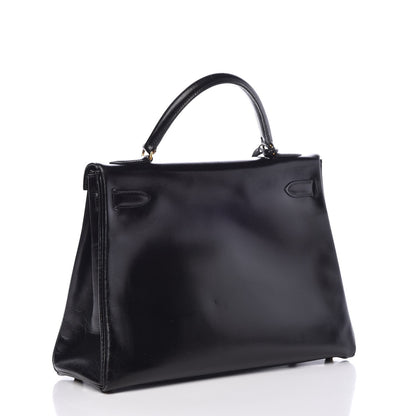 Hermes Box Kelly Retourne 32 Black 3 of 49