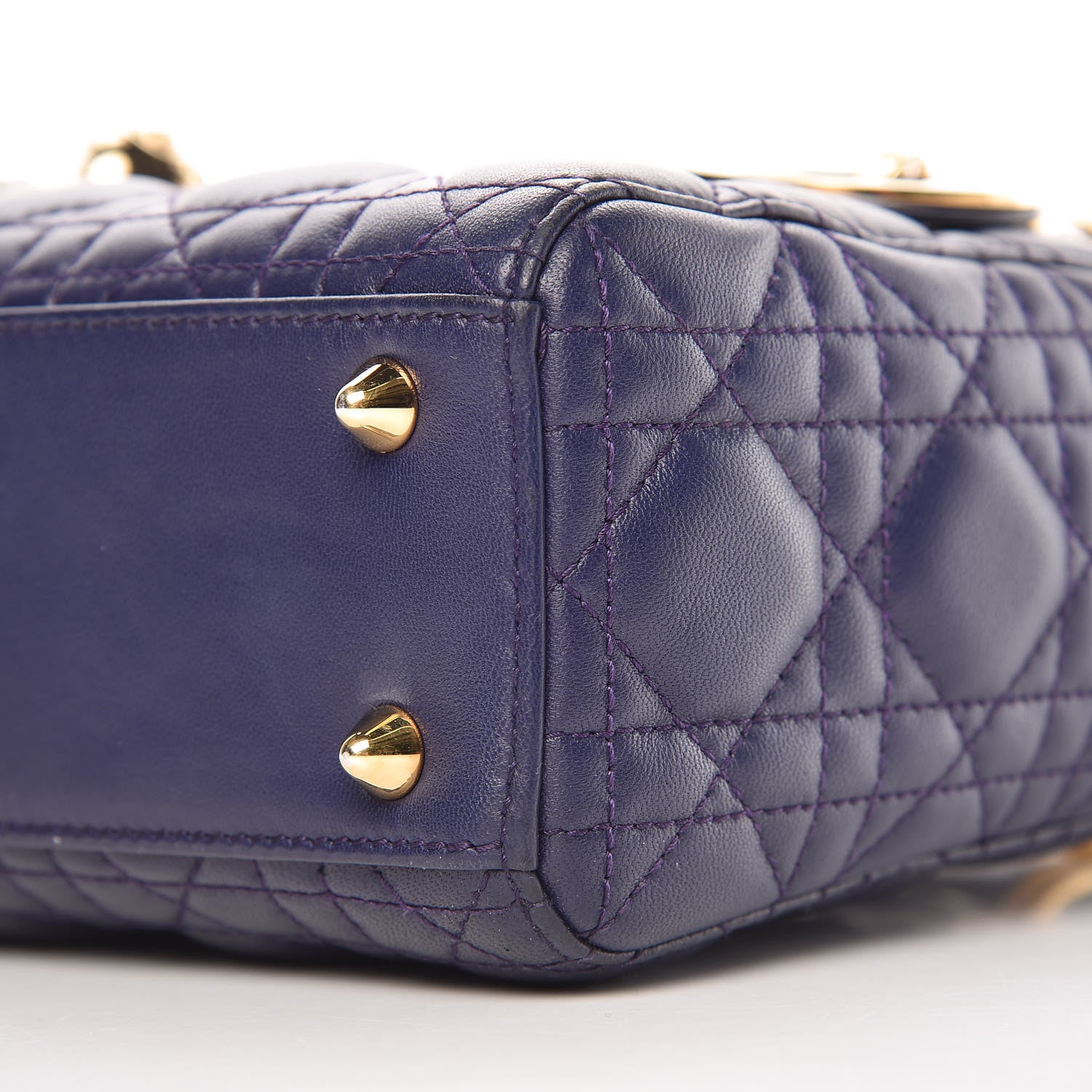 Christian Dior Lambskin Cannage Small Jeweled Owl Lady Dior Blue 10 of 11