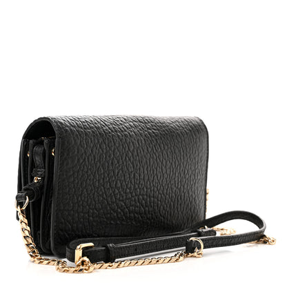 Burberry Signature Grain Small Madison Chain Clutch Black 3 of 11