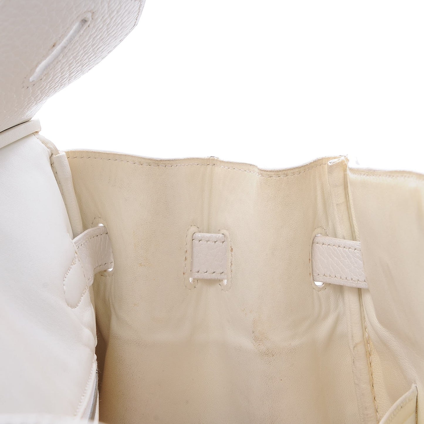 Toile Taurillon Clemence Birkin 35 White