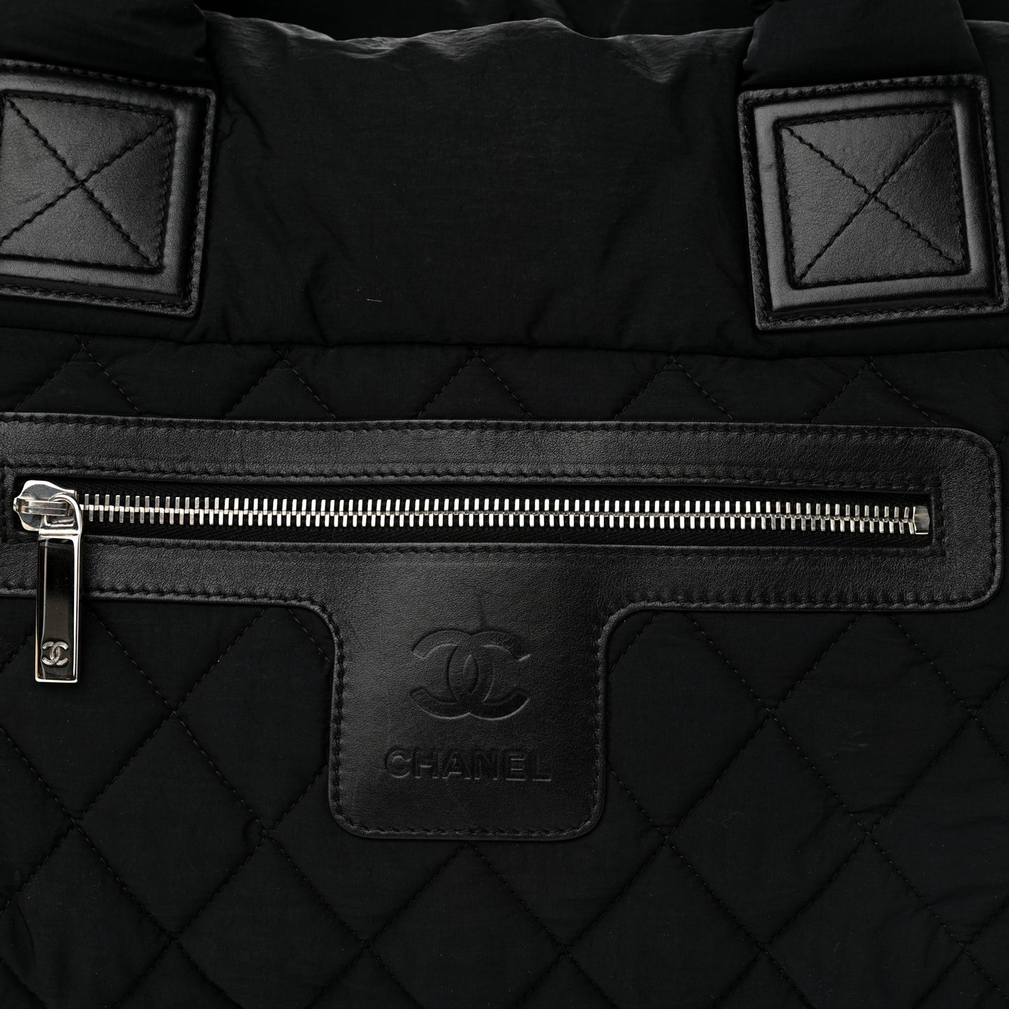 Nylon Quilted Coco Cocoon Bowler Black