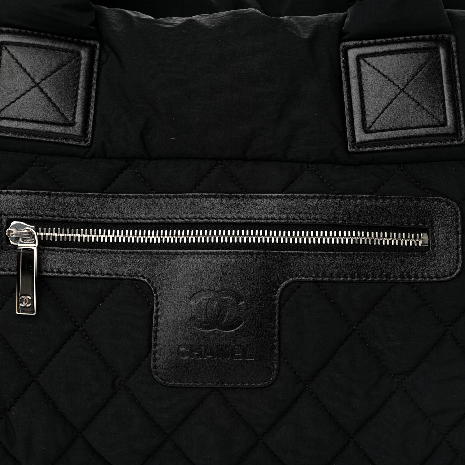 Chanel Nylon Quilted Coco Cocoon Bowler Black 8 of 11