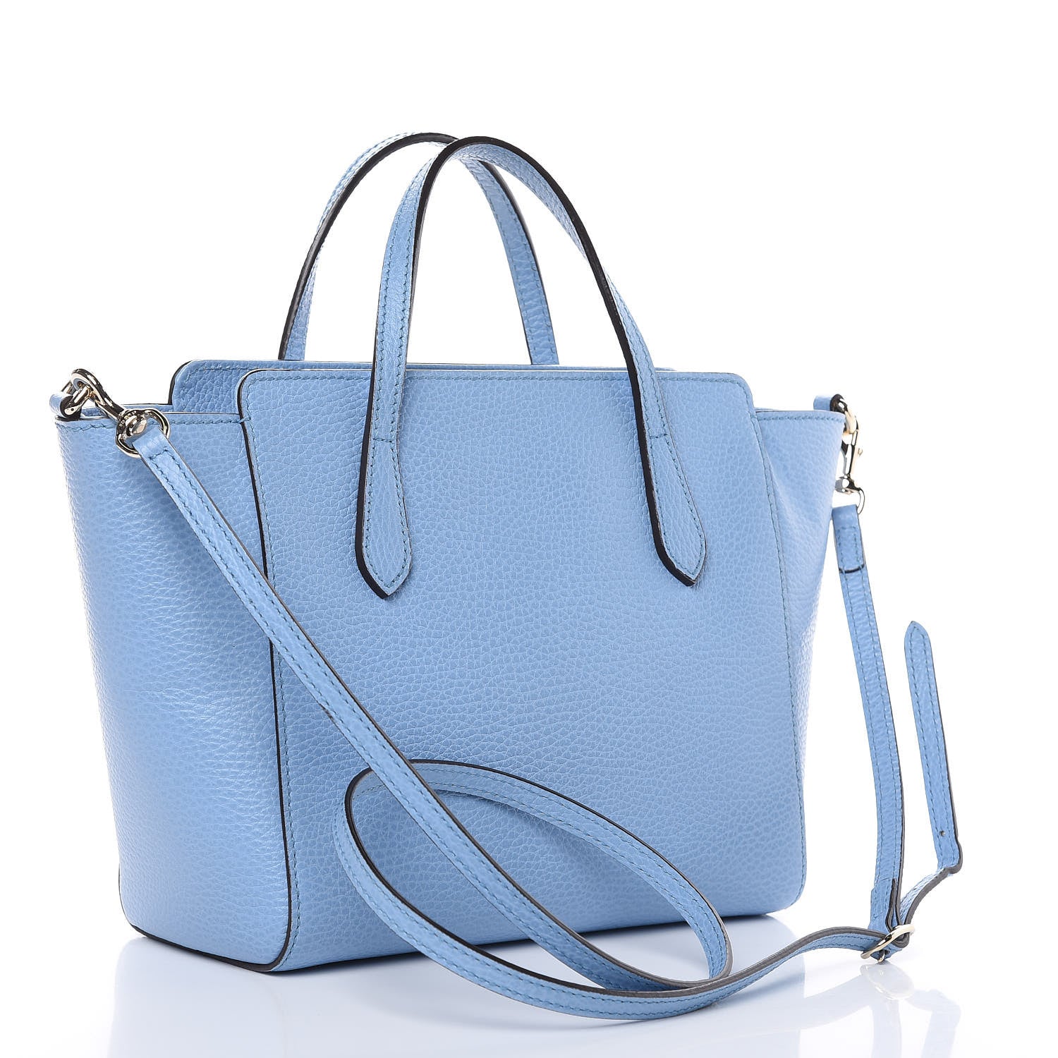 Gucci Dollar Calfskin Mini Swing Top Handle Bag Mineral Blue 3 of 9
