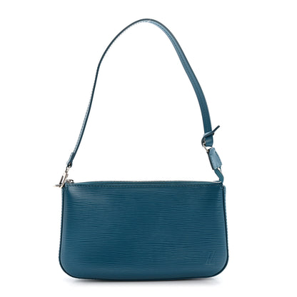 Louis Vuitton Epi Pochette Accessories NM Cyan 1 of 13