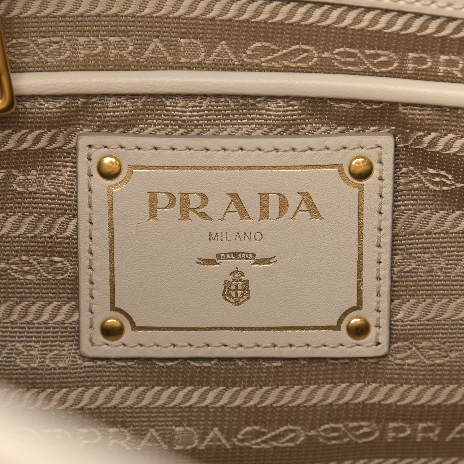 Prada Jacquard Logo Tote Corda Talco 6 of 11