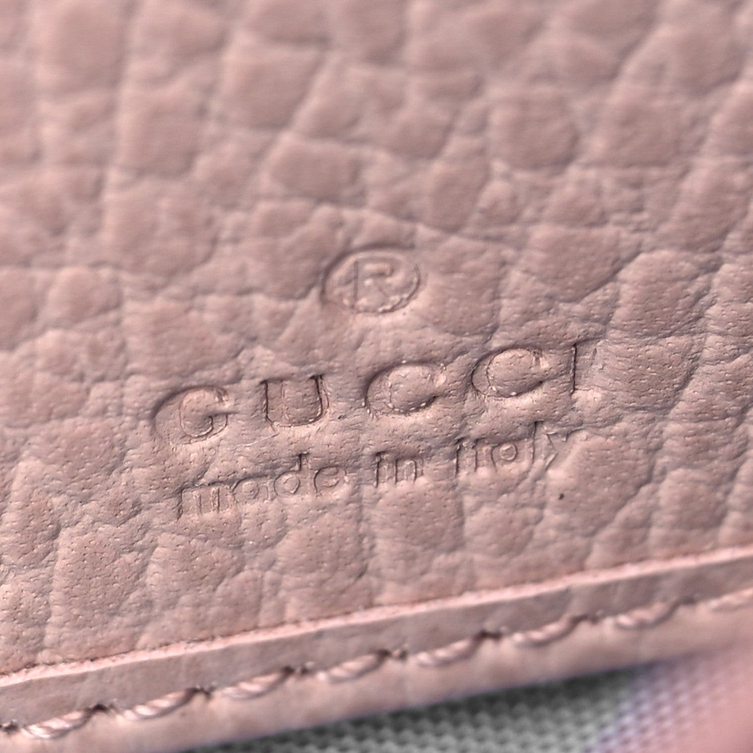 Gucci Dollar Calfskin Bi-Color GG Marmont Continental Wallet Grey Light Pink 7 of 8