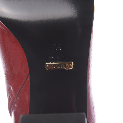 Gucci Patent Calfskin Stretch Boots 39 Hibiscus Red 6 of 7