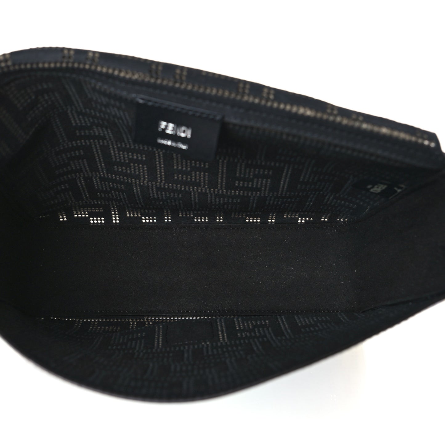 Calfskin Perforated Monochrome Medium Baguette Messenger Blue Multicolor