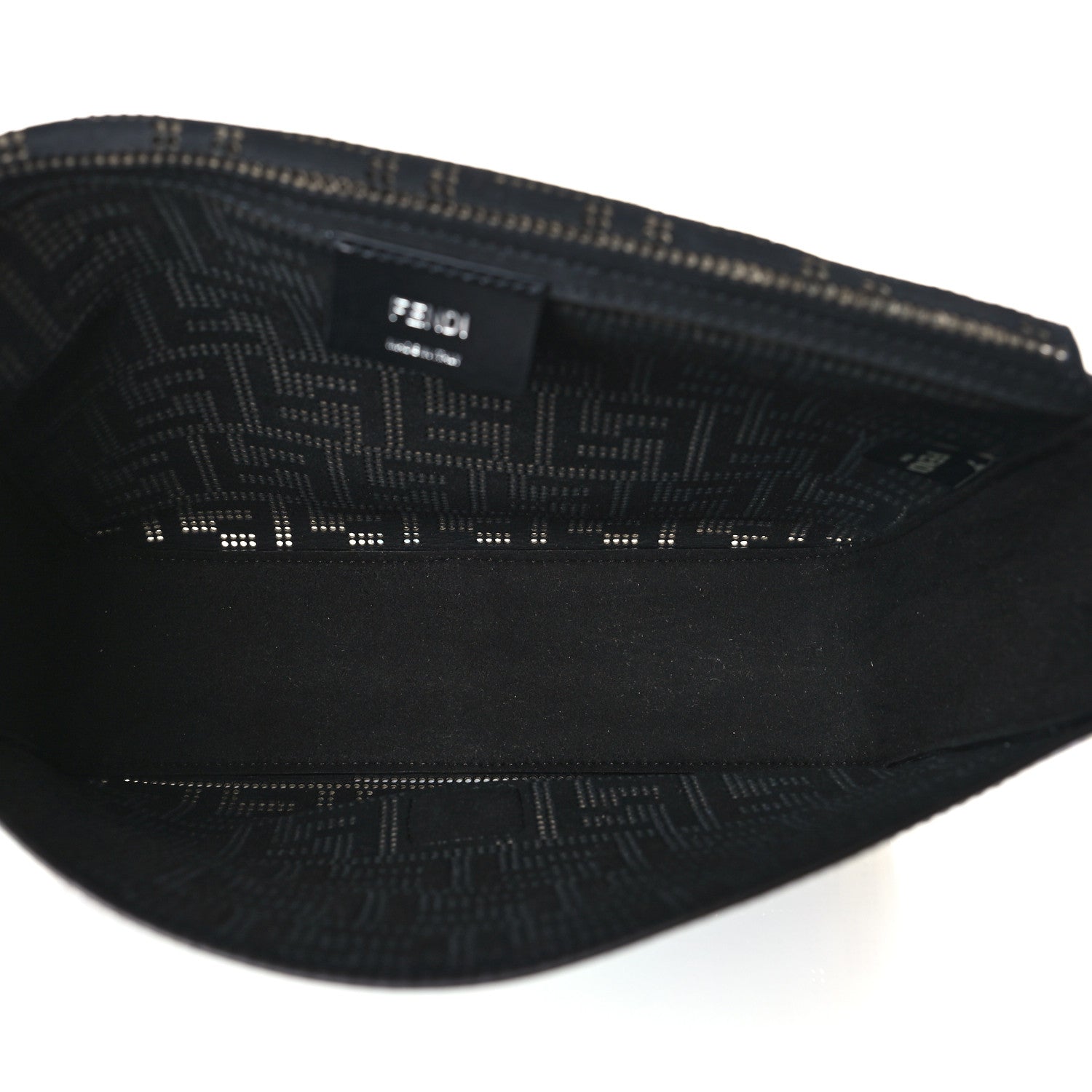 Fendi Calfskin Perforated Monochrome Medium Baguette Messenger Blue Multicolor 5 of 10