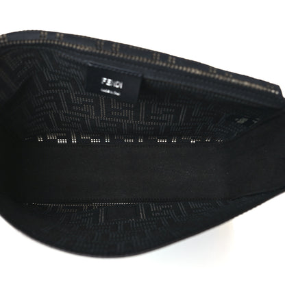 Fendi Calfskin Perforated Monochrome Medium Baguette Messenger Blue Multicolor 5 of 10