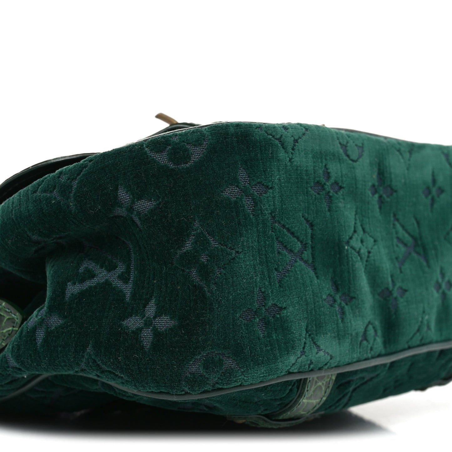 Monogram Velours Alligator Gracie MM Green
