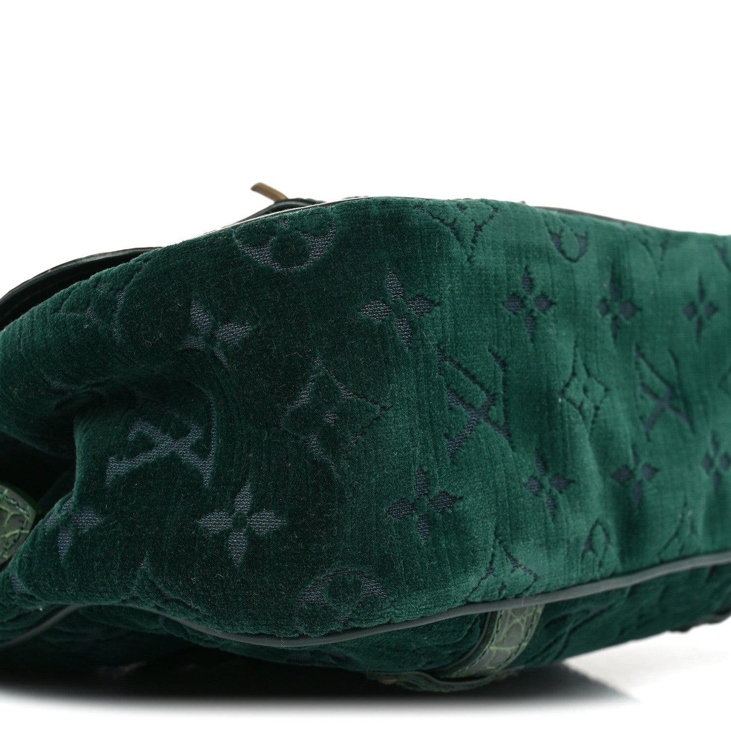 Louis Vuitton Monogram Velours Alligator Gracie MM Green 8 of 9