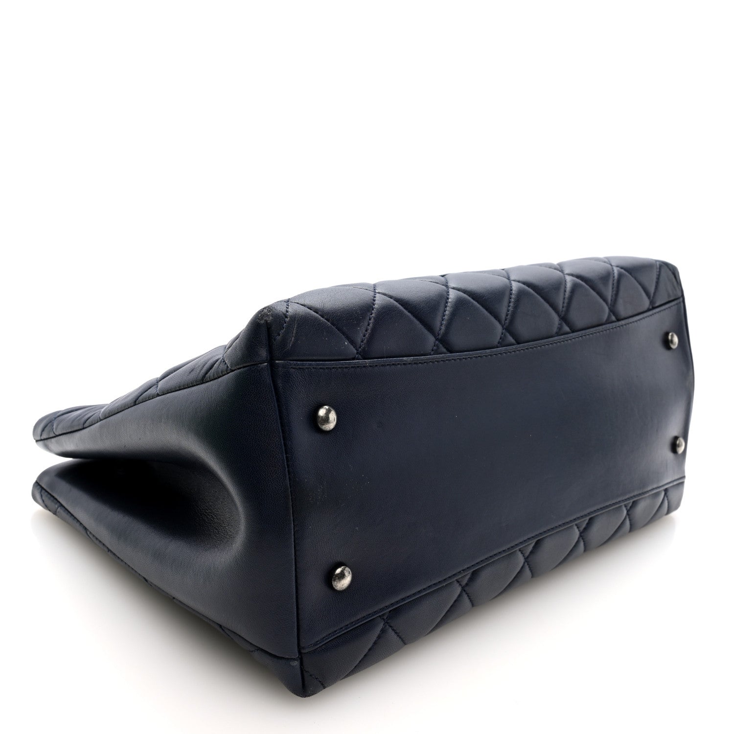 Chanel Lambskin Quilted Trendy CC Tote Navy 4 of 10