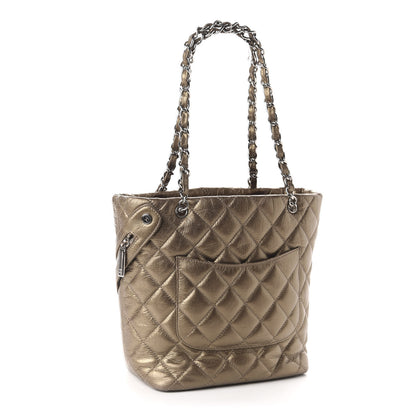 Chanel Metallic Aged Calfskin Quilted Medium Cotton Club Tote Bronze 3 of 9