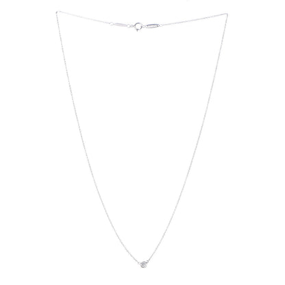 Tiffany Platinum Diamond .08ct Elsa Peretti Diamonds by the Yard Pendant Necklace 3 of 6