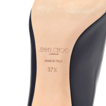 Jimmy Choo Calfskin Lark 65 Ankle Strap Pumps 37.5 Navy Blue 6 of 16