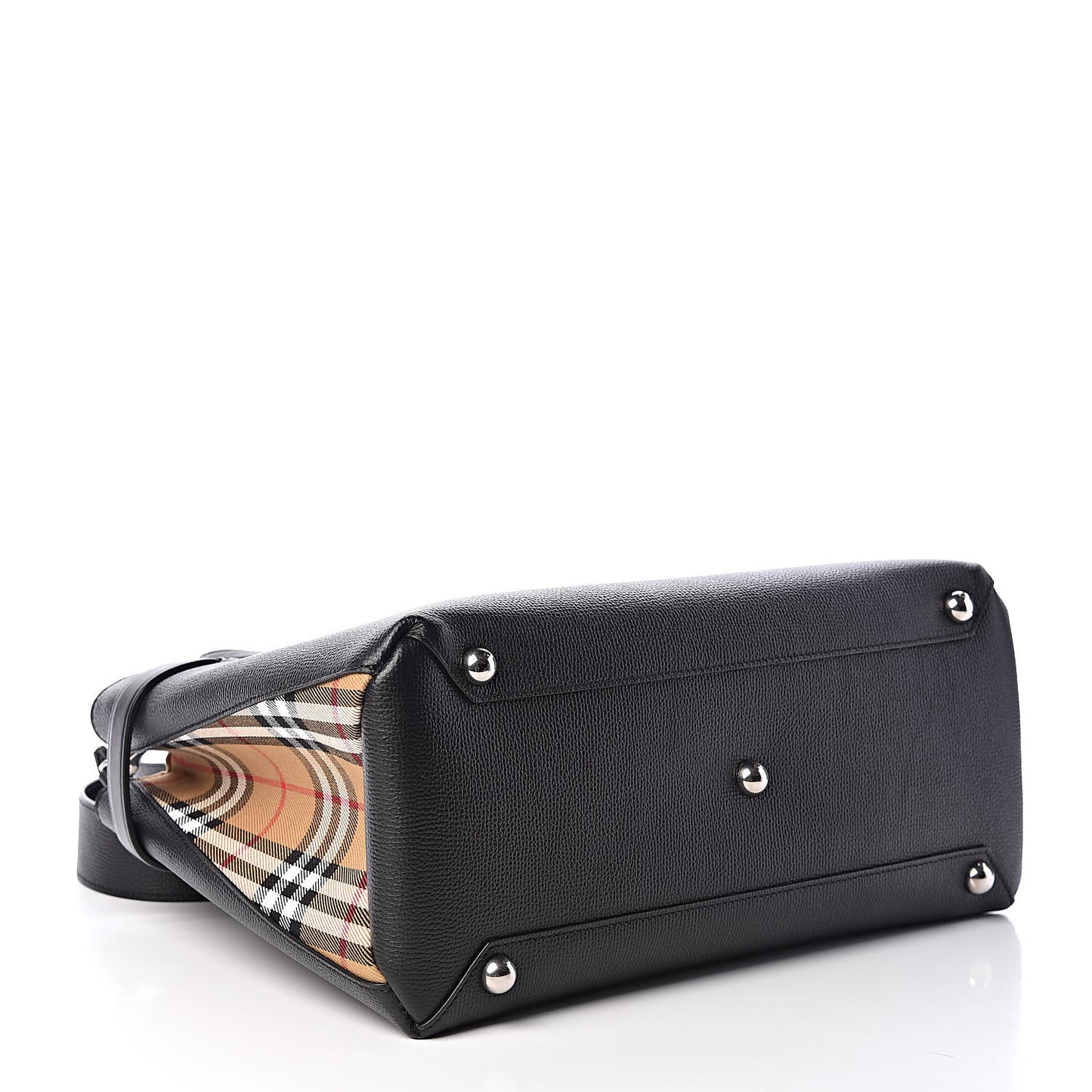 Derby Calfskin Vintage Check Medium Banner Tote Black