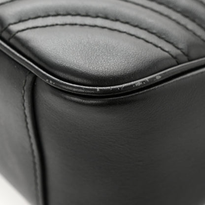 Gucci Calfskin Matelasse Small GG Marmont Shoulder Bag Black 11 of 17