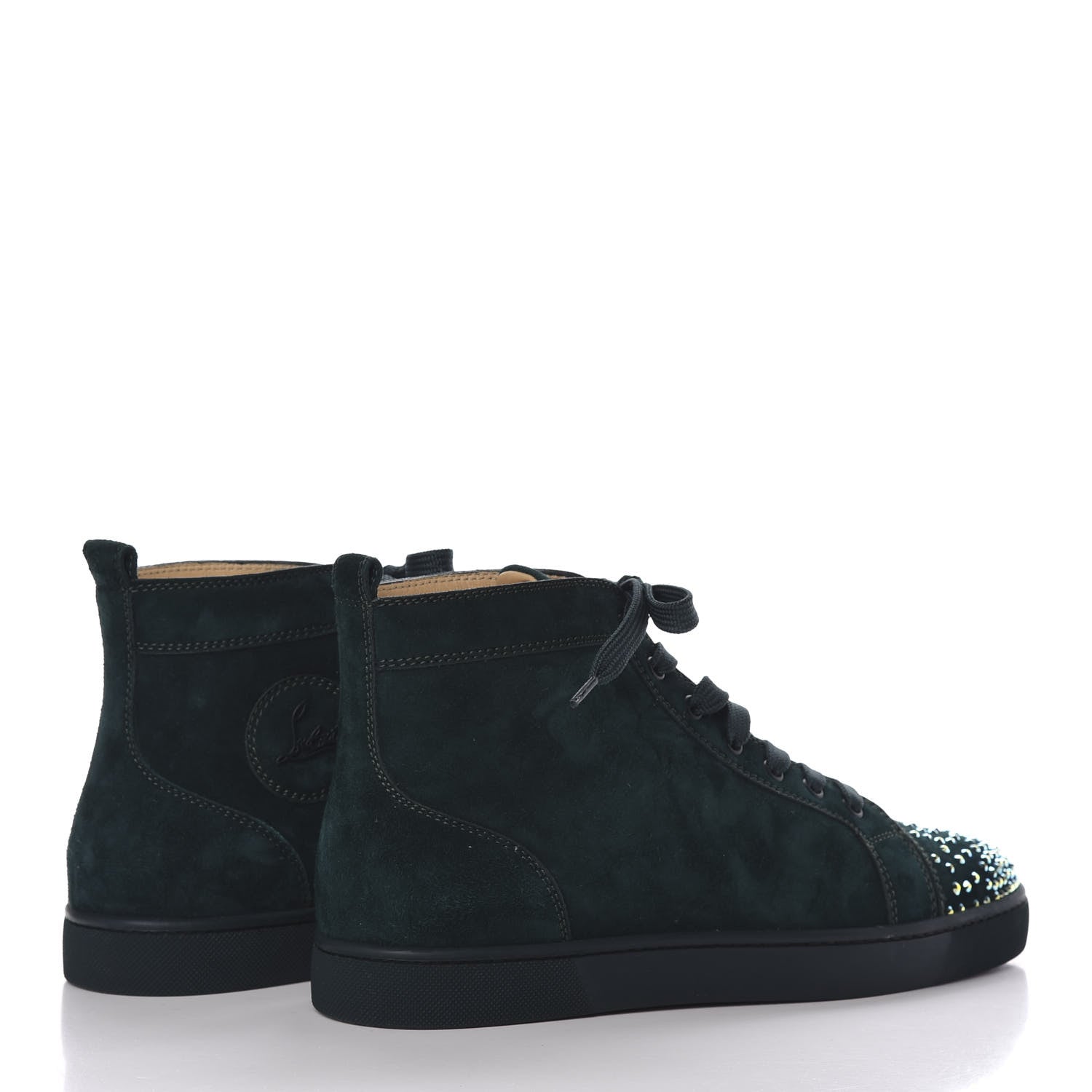 Christian Louboutin Veau Velours Mens New Lou Degra Flat Sneakers 41.5 Ivy 4 of 7