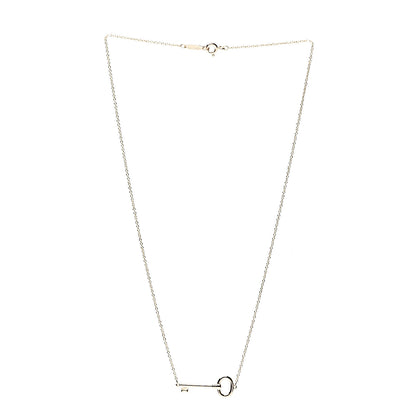 Tiffany 18K Rose Gold East-West Oval Key Pendant Necklace 2 of 5