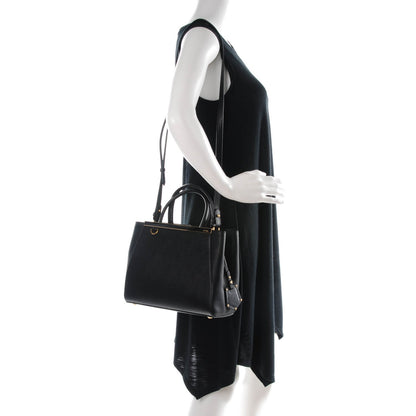 Fendi Vitello Elite Petite 2Jours Tote Black 2 of 7