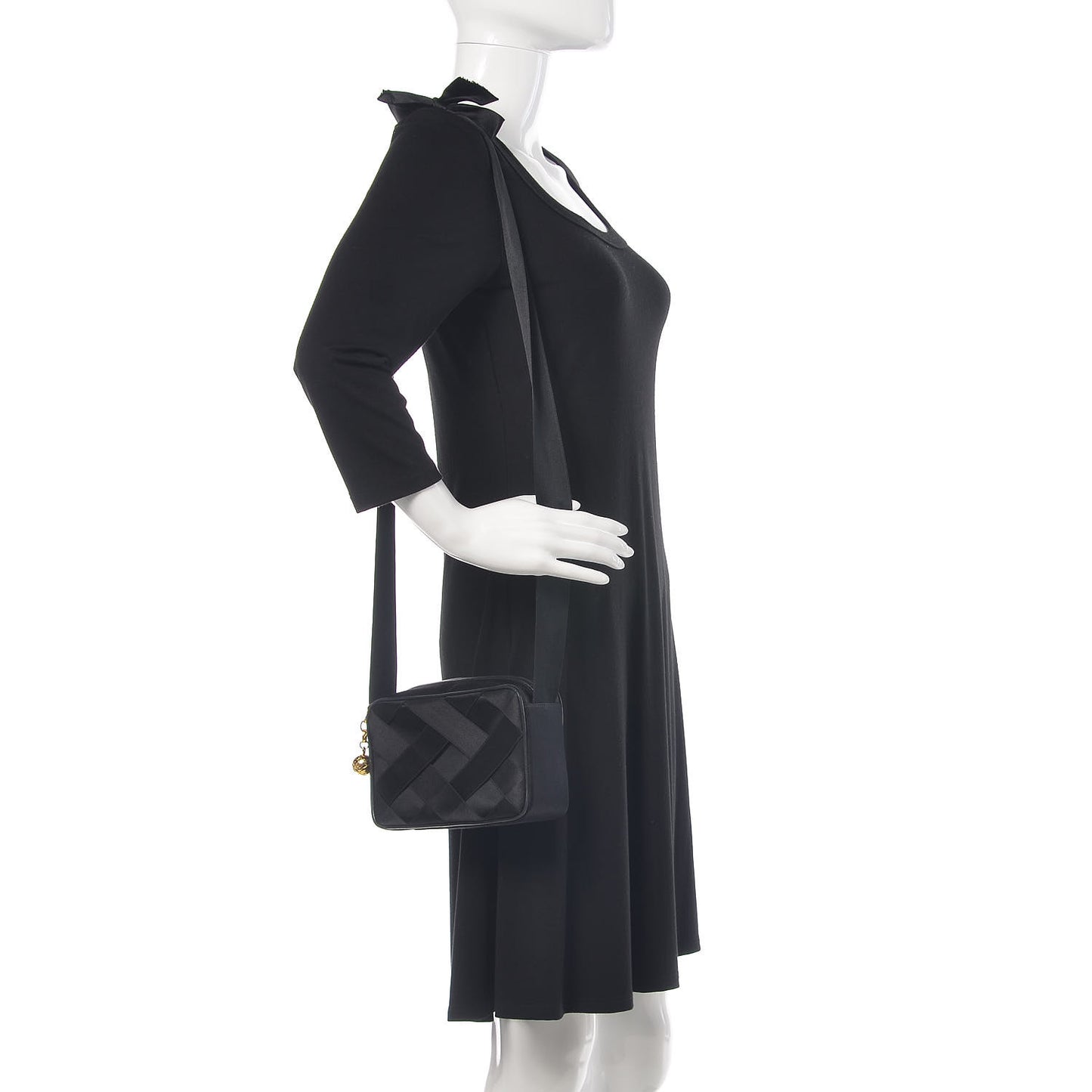 Satin Bow Camera Case Black