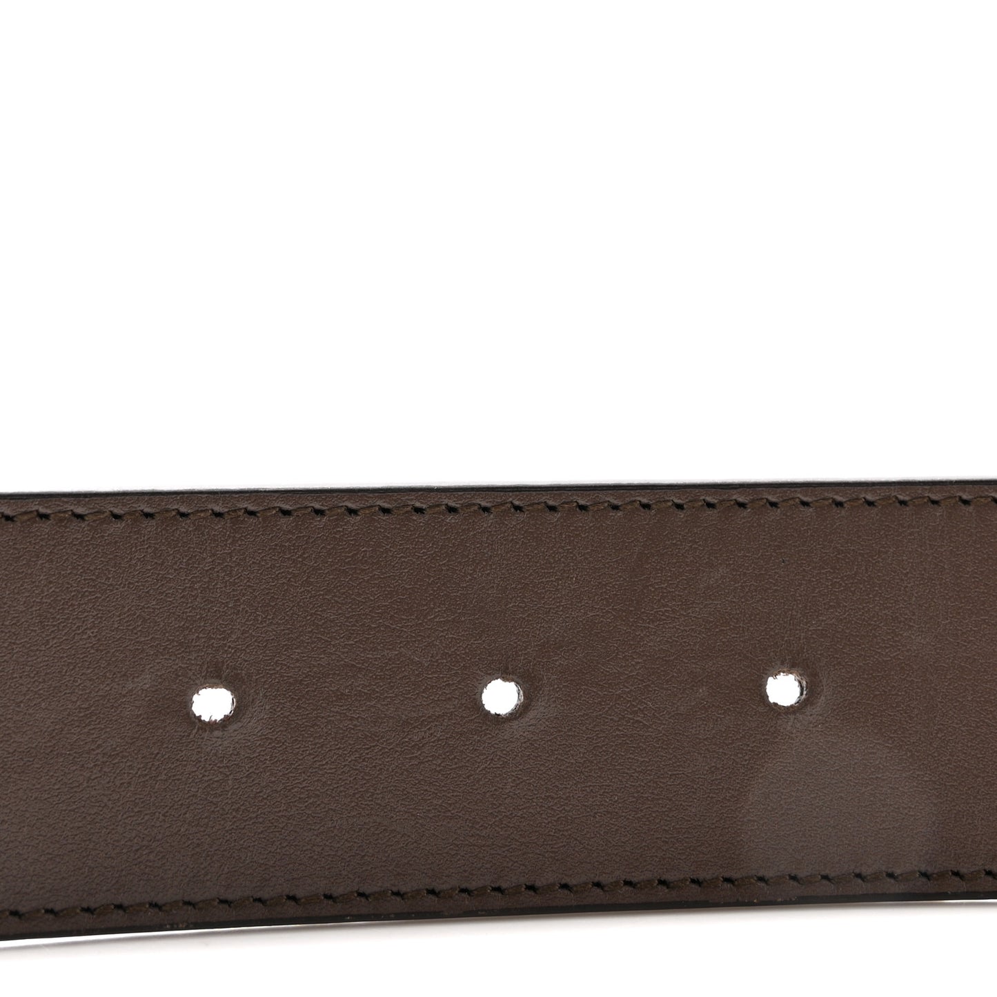 GG Supreme Monogram Plutone Calfskin Double G Reversible 30mm Belt 95 38 Beige Ebony New Acero