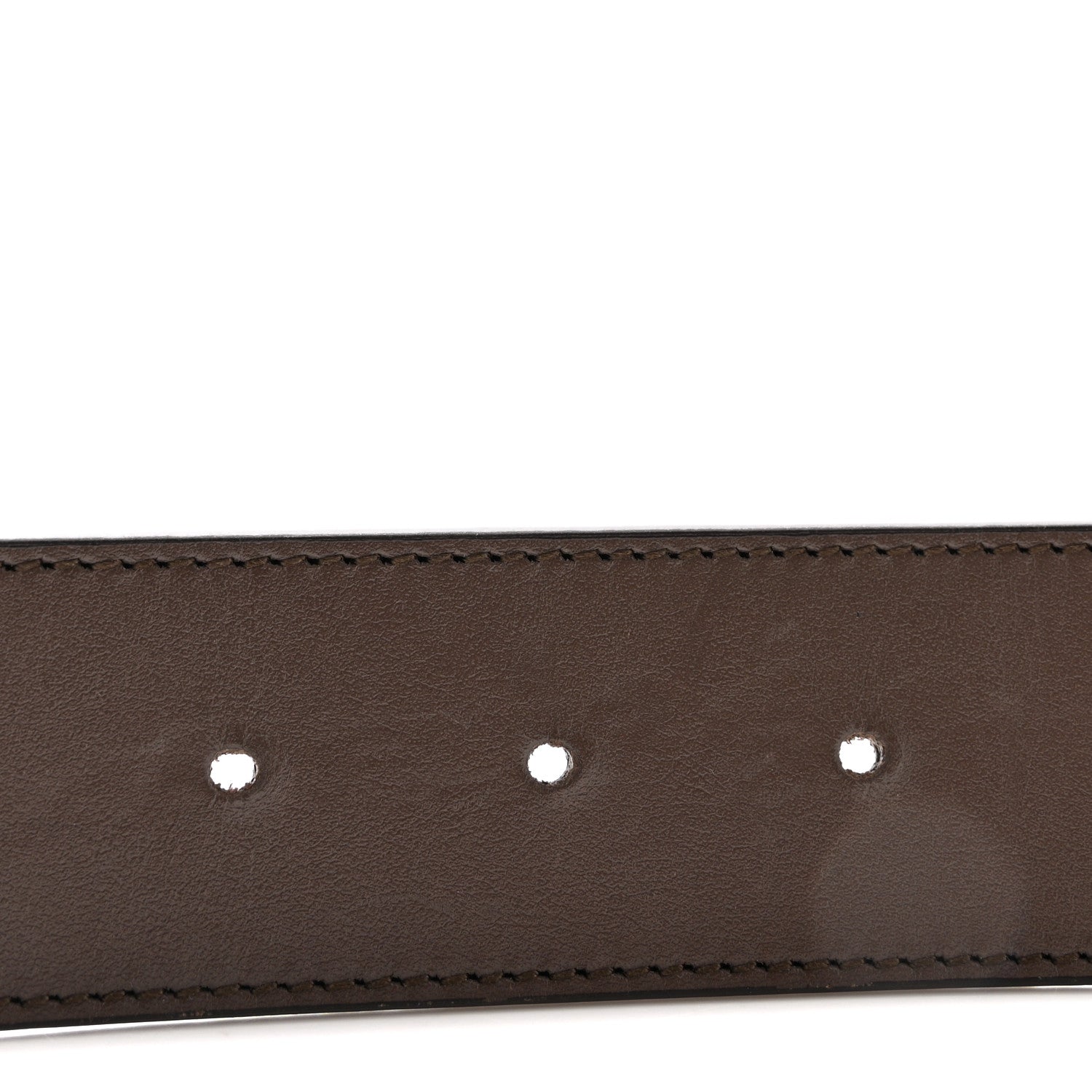 Gucci GG Supreme Monogram Plutone Calfskin Double G Reversible 30mm Belt 95 38 Beige Ebony New Acero 4 of 6