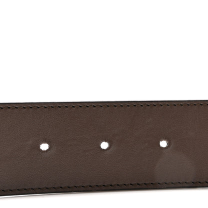 Gucci GG Supreme Monogram Plutone Calfskin Double G Reversible 30mm Belt 95 38 Beige Ebony New Acero 4 of 6