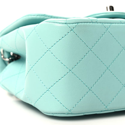 Chanel Lambskin Quilted Mini Square Flap Light Green 9 of 10