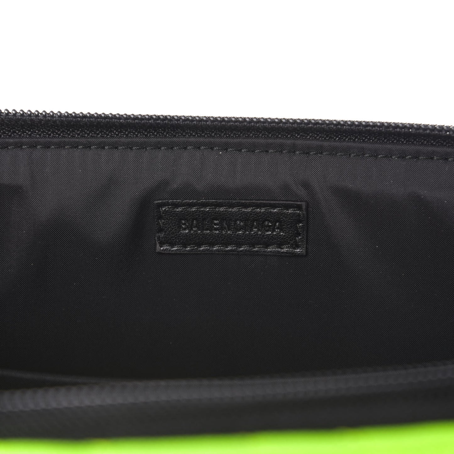 Nylon Logo Matelasse Explorer Zip Around Tablet Pouch Light Fluo Green