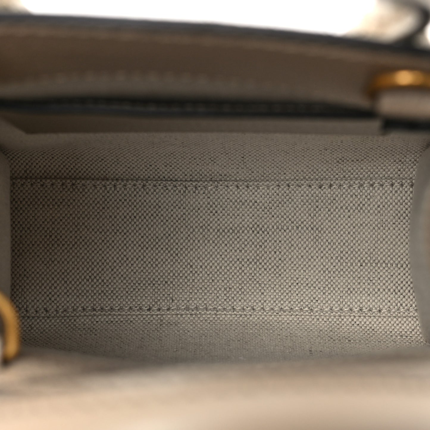 GG Supreme Monogram Textured Dollar Calfskin Mini Retro Interlocking G Tote Bag Beige Mystic White Oatmeal