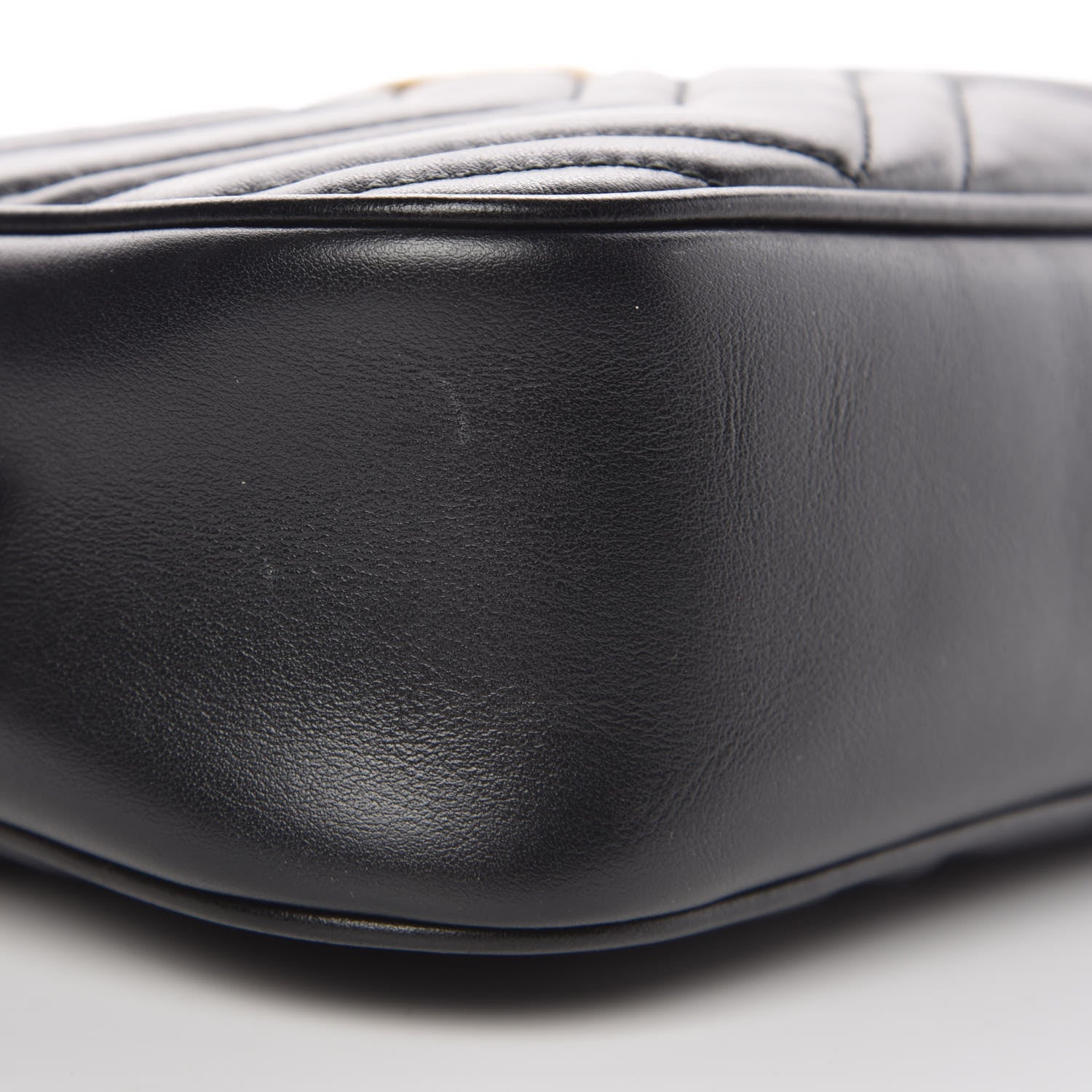 Gucci Calfskin Matelasse Small GG Marmont Chain Shoulder Bag Black 8 of 8